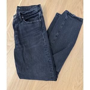 Abercrombie & Fitch Vintage Stretch Straight Jeans Mens 31w 32L Black Wash $80